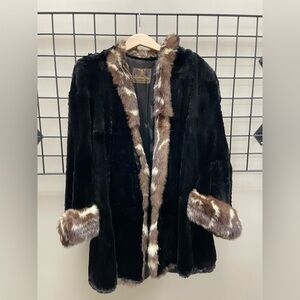 Chic Black and Brown Women's Teddy Jacket
